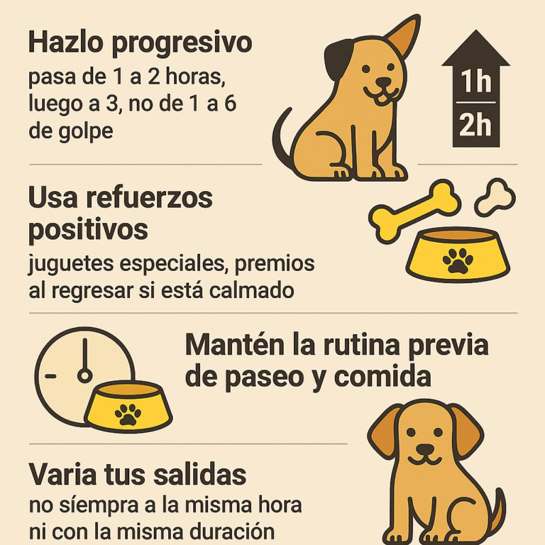 cómo aumentar el tiempo que tu perro pasa solo de forma segura